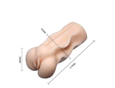 Masturbator waginalny 3D Baile z wibrującym jajkiem TPR - 2