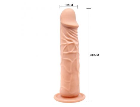 Dildo Baile Barbara z żyłkami cieliste 7.8 cala - 2