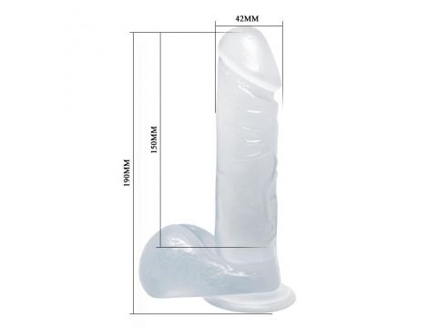 Dildo żelowe realistyczne Baile różowe - 7