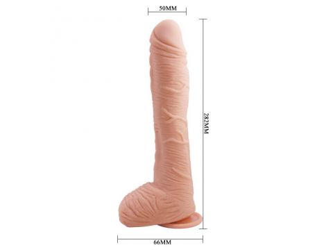Dildo ssące Baile Beautiful Alex cieliste 11 cali - 6