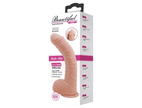 Dildo ssące Baile Beautiful Alex cieliste 11 cali - 7