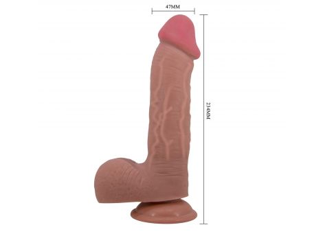 Dildo realistyczne Baile Sliding Skin 9,2 cala TPR z przyssawką - 10