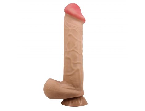 Dildo realistyczne Baile Sliding Skin 10,2'' TPR z przyssawką giętkie - 6