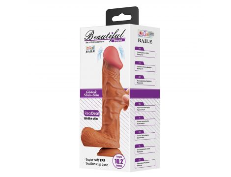 Dildo realistyczne Baile Buraq 24 cm wibrujące z przyssawką - 6