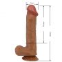 Dildo realistyczne Baile Buraq 24 cm wibrujące z przyssawką - 9