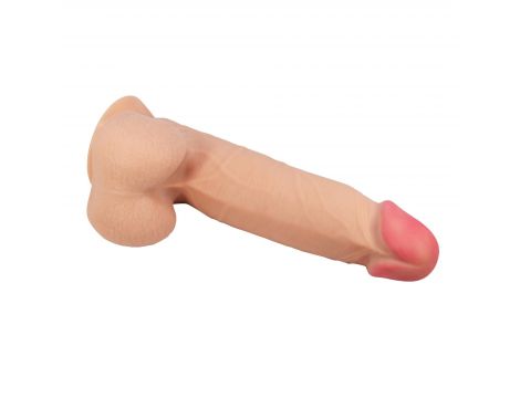 Dildo realistyczne Baile z przyssawką giętkie cieliste 22 cm TPR - 4