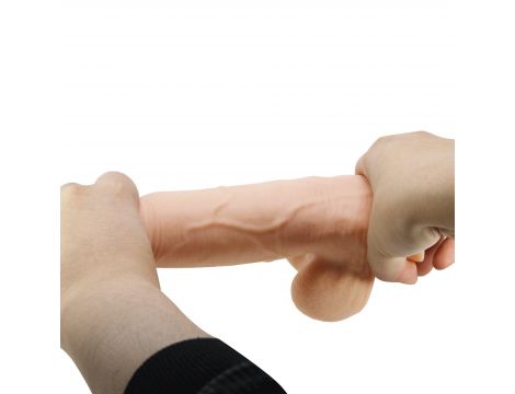 Dildo realistyczne Baile z przyssawką giętkie cieliste 22 cm TPR - 7