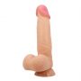 Dildo realistyczne Baile z przyssawką giętkie cieliste 22 cm TPR - 4