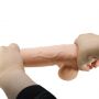 Dildo realistyczne Baile z przyssawką giętkie cieliste 22 cm TPR - 8