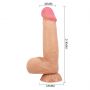 Dildo realistyczne Baile z przyssawką giętkie cieliste 22 cm TPR - 12