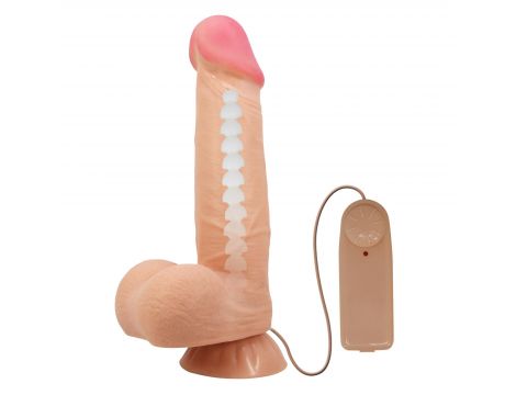 Wibrator realistyczny Baile Sliding Skin 8,5'' flesh z przyssawką