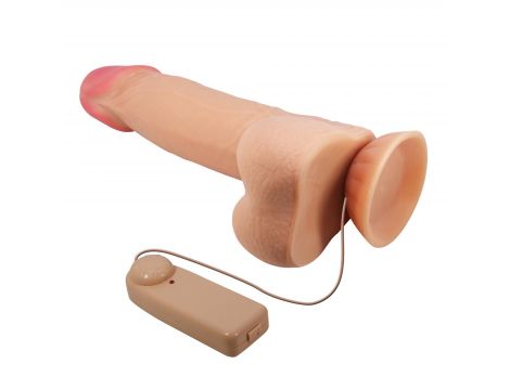 Wibrator realistyczny Baile Sliding Skin 8,5'' flesh z przyssawką - 9