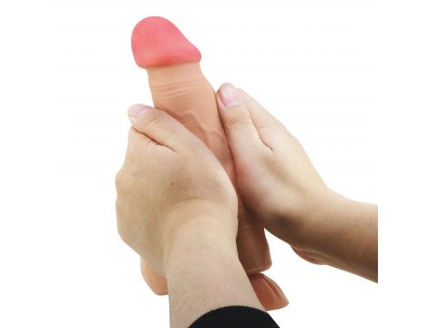 Wibrator realistyczny Baile Sliding Skin 8,5'' flesh z przyssawką - 10