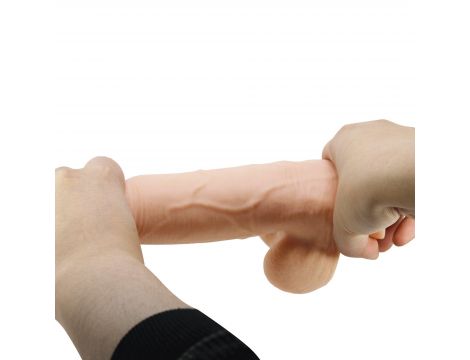 Wibrator realistyczny Baile Sliding Skin 8,5'' flesh z przyssawką - 7