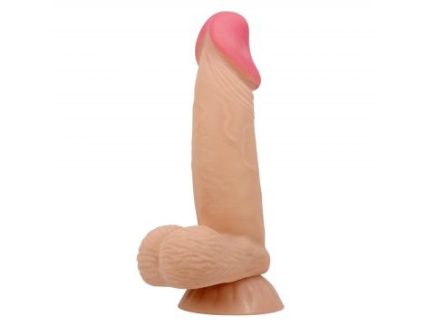 Dildo realistyczne Baile Sliding Skin cieliste 19 cm z przyssawką
