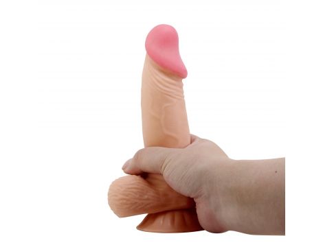 Dildo realistyczne Baile Sliding Skin cieliste 19 cm z przyssawką - 5
