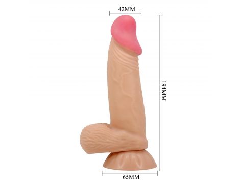 Dildo realistyczne Baile Sliding Skin cieliste 19 cm z przyssawką - 9
