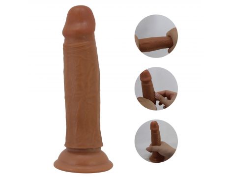 Dildo realistyczne z przesuwającą się skórą Pretty Love Quentin 18 cm - 2