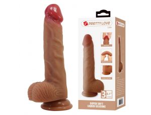 Dildo realistyczne Pretty Love Lisle super miękkie silikonowe 21 cm