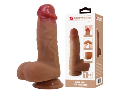 Realistyczne dildo silikonowe Pretty Love Curtis z przyssawką 17 cm - 6