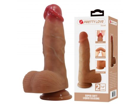 Dildo realistyczne Pretty Love Dwell super miękkie silikonowe 19 cm - 3