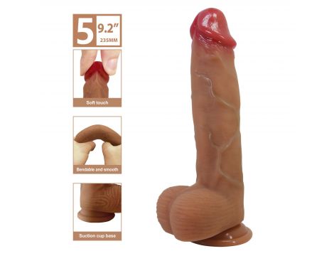 Dildo realistyczne Pretty Love Orton super miękkie silikonowe 23 cm