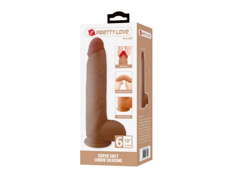 Realistyczne dildo silikonowe Pretty Love Mendel miękkie 25 cm - 6