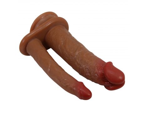 Podwójne dildo wibrujące Pretty Love Hulbert cieliste 18 cm - 6