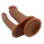 Podwójne dildo wibrujące Pretty Love Hulbert cieliste 18 cm - 4