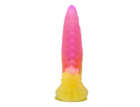 Dildo silikonowe żłobione Power Monsters Flamebeast 22,5 cm - 2