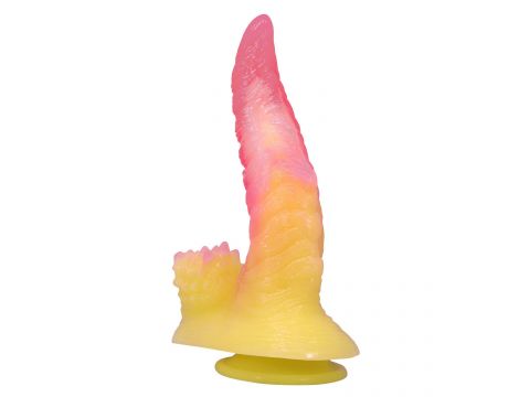 Dildo silikonowe żłobione Power Monsters Flamebeast 22,5 cm - 8