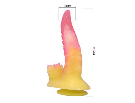 Dildo silikonowe żłobione Power Monsters Flamebeast 22,5 cm - 5
