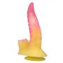 Dildo silikonowe żłobione Power Monsters Flamebeast 22,5 cm - 9