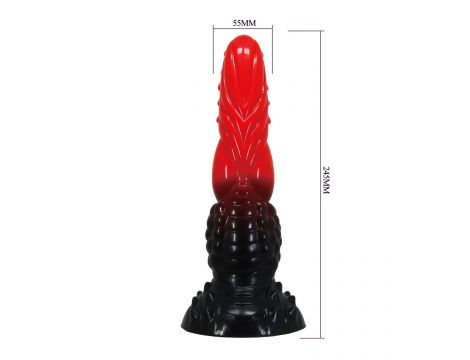 Dildo silikonowe pofalowane Power Monsters Fire Dragon 24.5 cm - 8