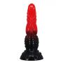 Dildo silikonowe pofalowane Power Monsters Fire Dragon 24.5 cm - 2