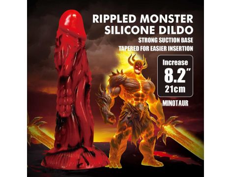 Dildo silikonowe falowane Minotaur Power Monsters 21 cm - 2