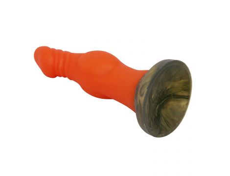 Dildo silikonowe żłobione Power Monsters 18,5 cm z przyssawką - 4