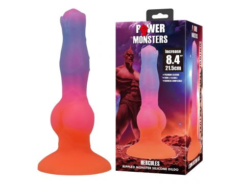 Dildo silikonowe faliste Power Monsters Hercules 21.5 cm