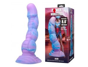 Dildo silikonowe pofalowane Power Monsters Alien 20.5 cm