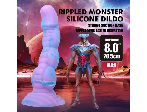 Dildo silikonowe pofalowane Power Monsters Alien 20.5 cm - 3