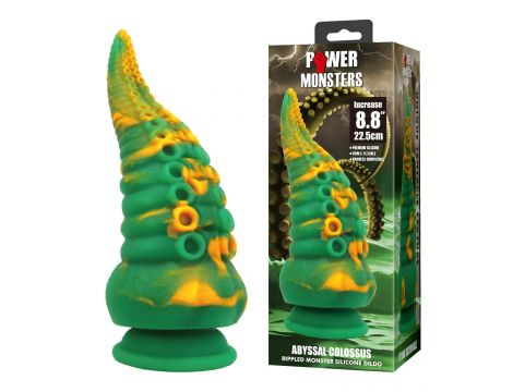 Dildo silikonowe Abyssal Colossus Power Monsters żłobione 22,5 cm - 6