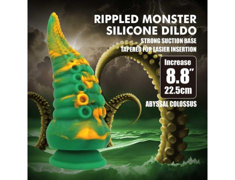 Dildo silikonowe Abyssal Colossus Power Monsters żłobione 22,5 cm - 2