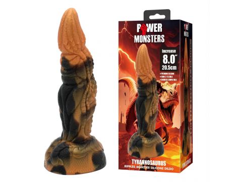 Dildo silikonowe faliste monster Tyrannosaurus Power 20.5 cm