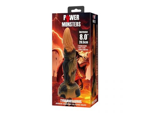 Dildo silikonowe faliste monster Tyrannosaurus Power 20.5 cm - 7