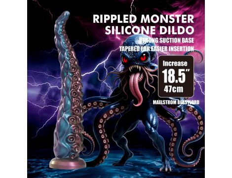 Power Monsters Maelstrom Beastlord – 47 cm Rippled Monster Silicone Dildo - 3