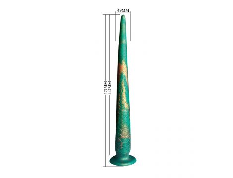 Dildo silikonowe Power Monsters Verdant Titan szmaragdowe 47 cm - 7
