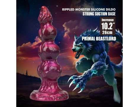 Power Monsters Primal Beastlord – 26 cm Rippled Monster Silicone Dildo - 4