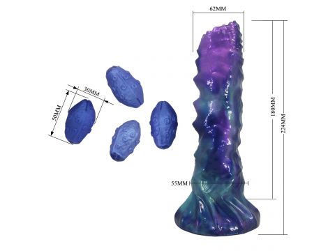 DuskWalker Sentinel – 23 cm Karbowany Potworny Silikonowy Dildo - 7