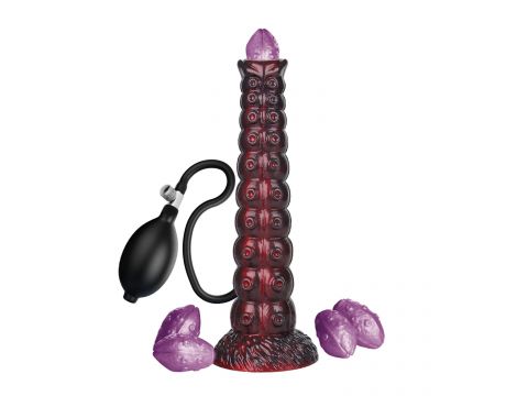 Dildo silikonowe pofalowane Power Monsters Voidclaw Brute 29 cm fioletowe - 2
