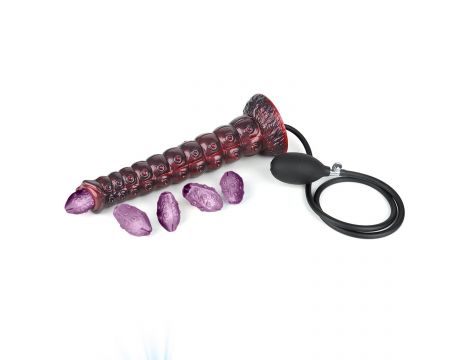 Dildo silikonowe pofalowane Power Monsters Voidclaw Brute 29 cm fioletowe - 6